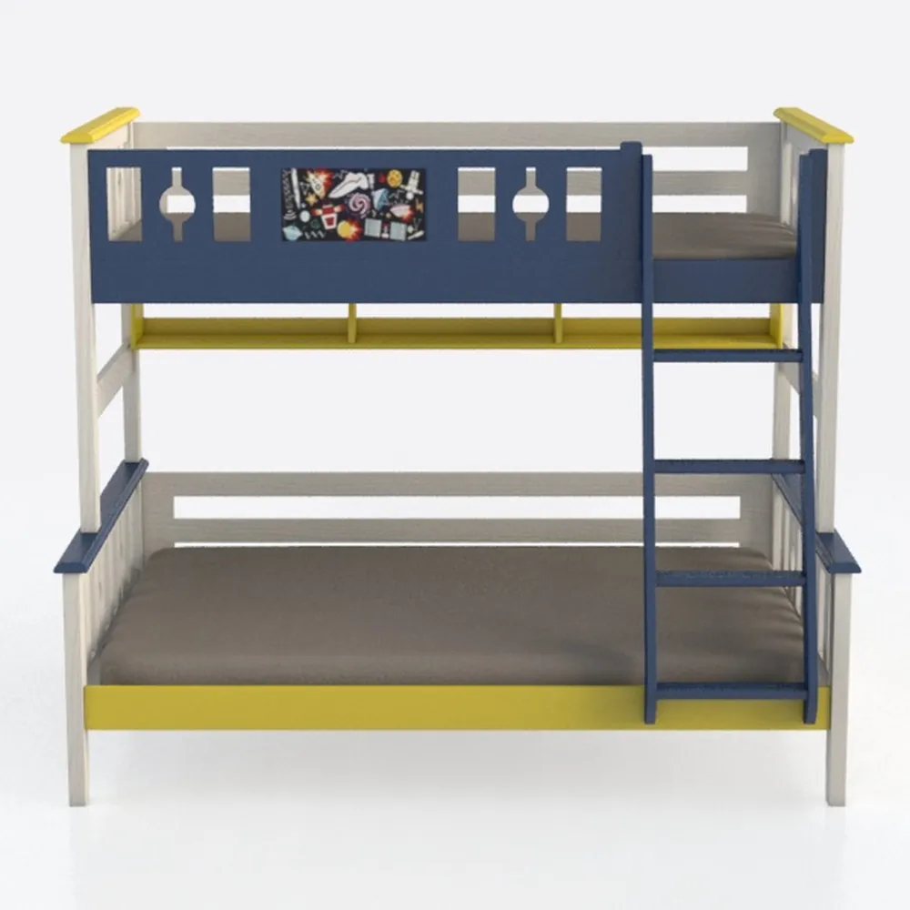 HomeRoots 78" X 54" X 60" Twin Over Full Rainbow M