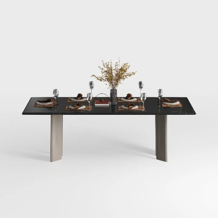 Krevor Series Modern Deep Grey Stone 62 in. Rectan