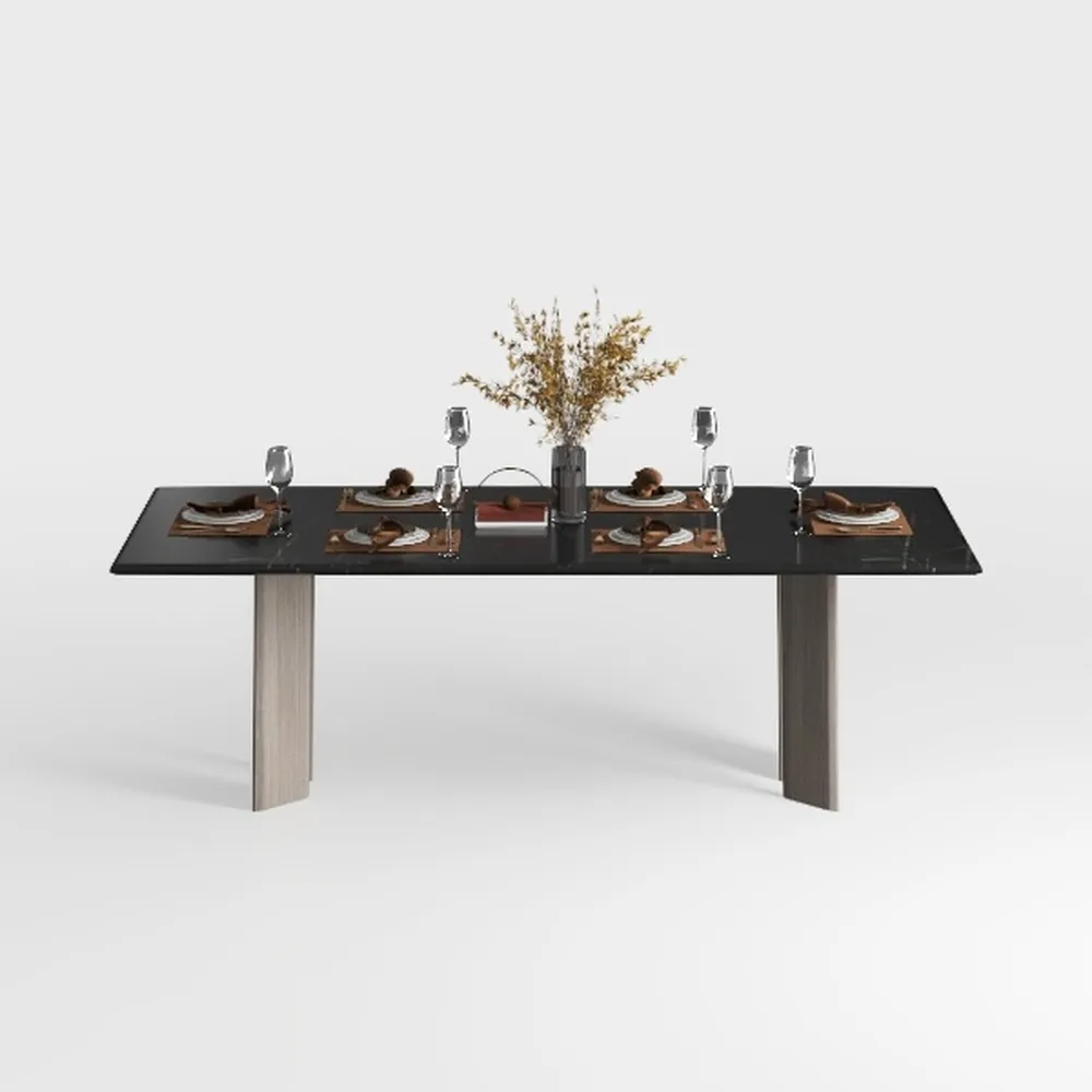 Krevor Series Modern Deep Grey Stone 62 in. Rectan