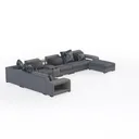 HONBAY Modular Sectional Sofa with Storage, Sleepe Right 45 Degree View