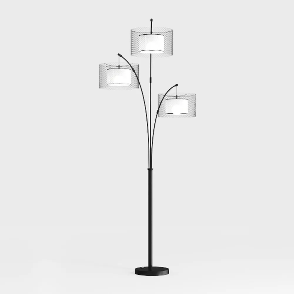 ULG Floor Lamp with Shelf 3-Light Standing Tree 
