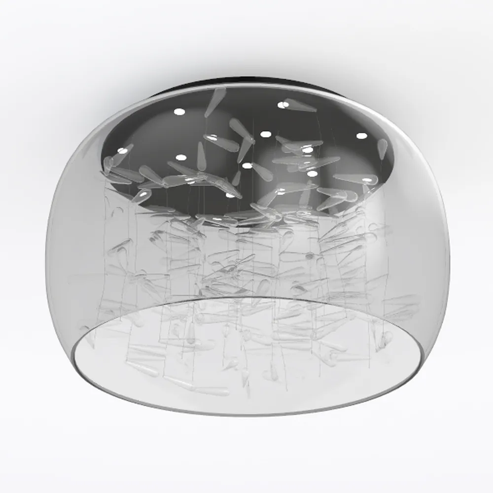 Industrial Semi Flush Mount Ceiling Light, 800