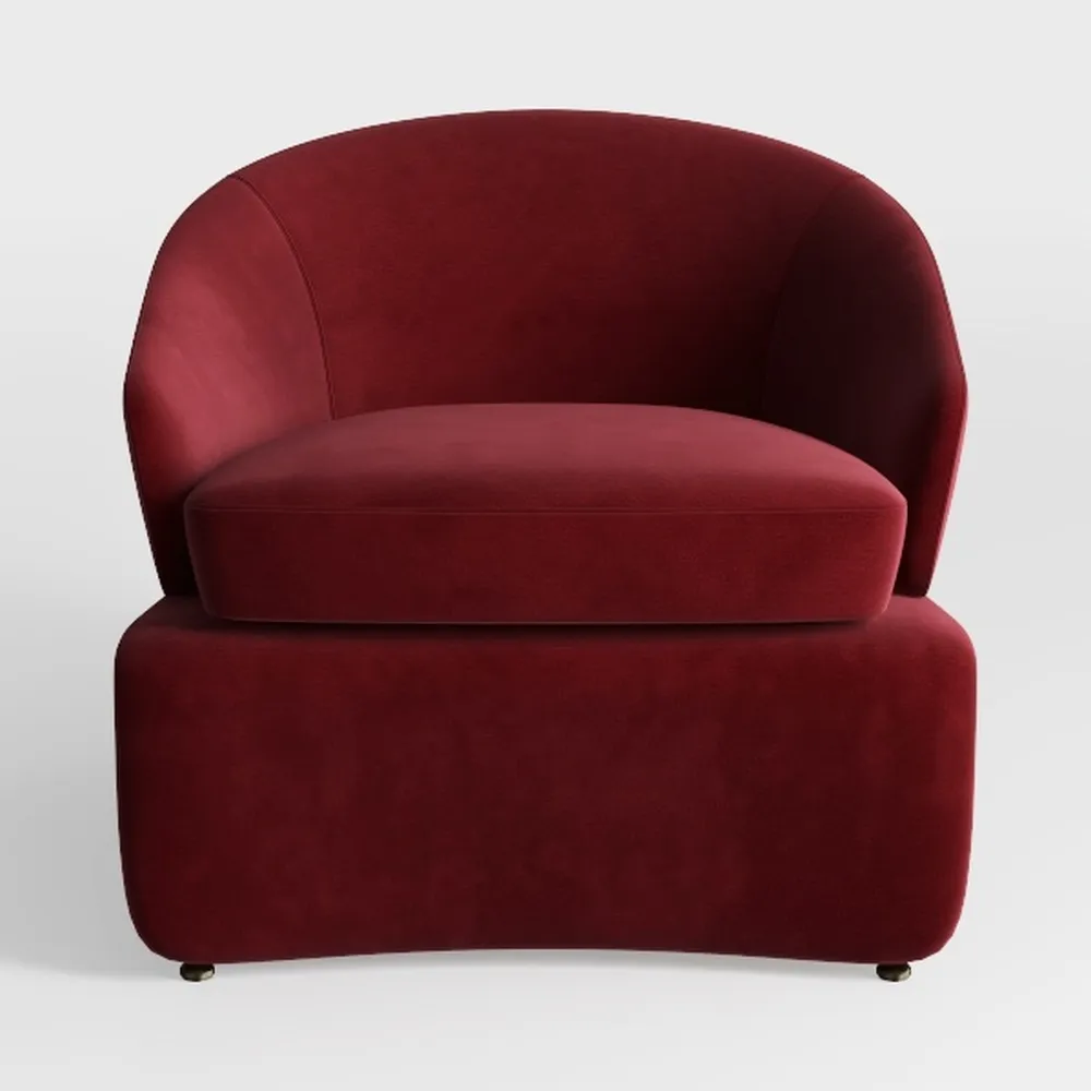 Yaheetech Club Chair, Velvet Accent Chair