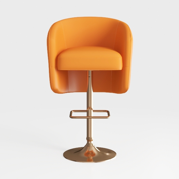 PU Leather Upholstered Vanity Chair Cute Desk Chai