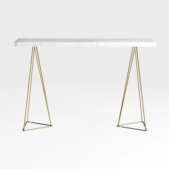 FurnitureR Computer Desk with Metal Frame 47.2 inc