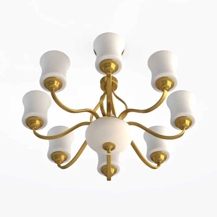36 Inch Brass Wagon Wheel Chandelier with Knurled