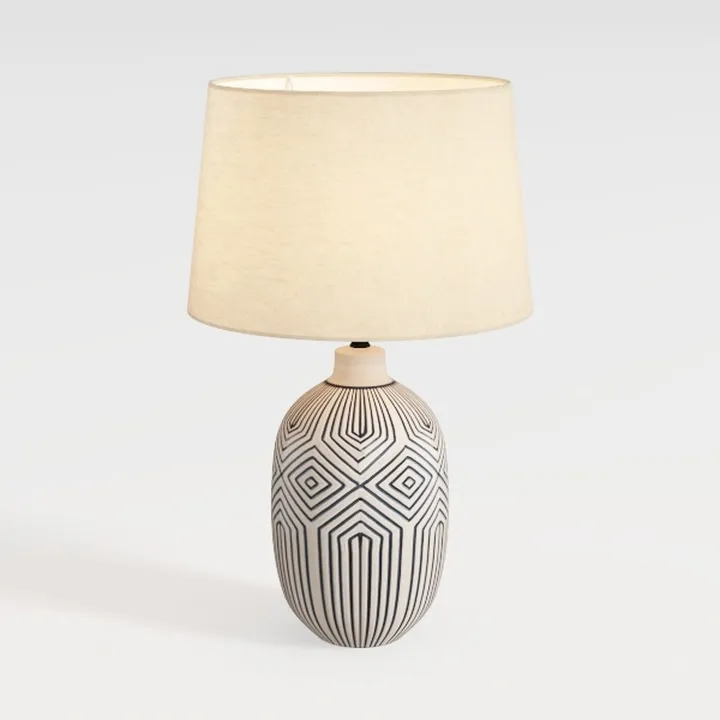 USB Desk Lamp with Pleated Lampshade Aesthetic