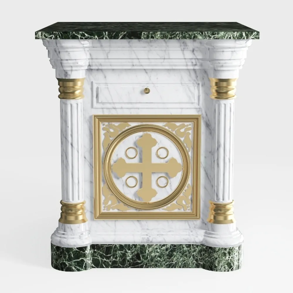 Wooden Nightstand with 1 Drawer and 1 Door