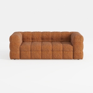 91.5" Modern Boucle Sofa with Deep Seat, 3