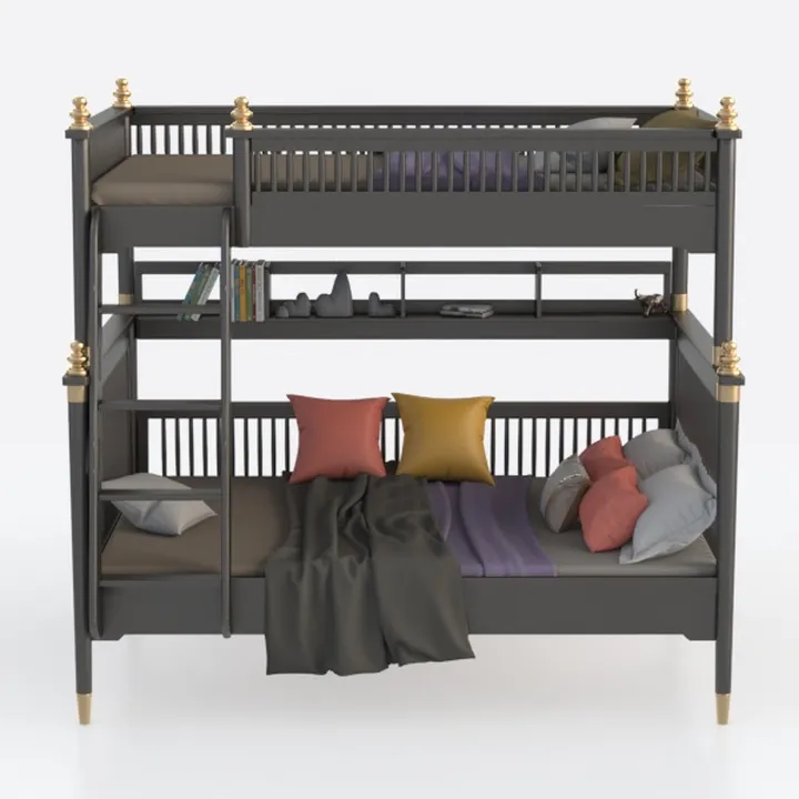 Furniture of America Botany Metal Queen Triple Bun