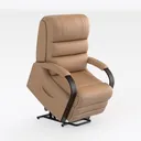 Modern Leather Recliner Chair Comfortable Upholstered 3D Model Right 45 Degree View