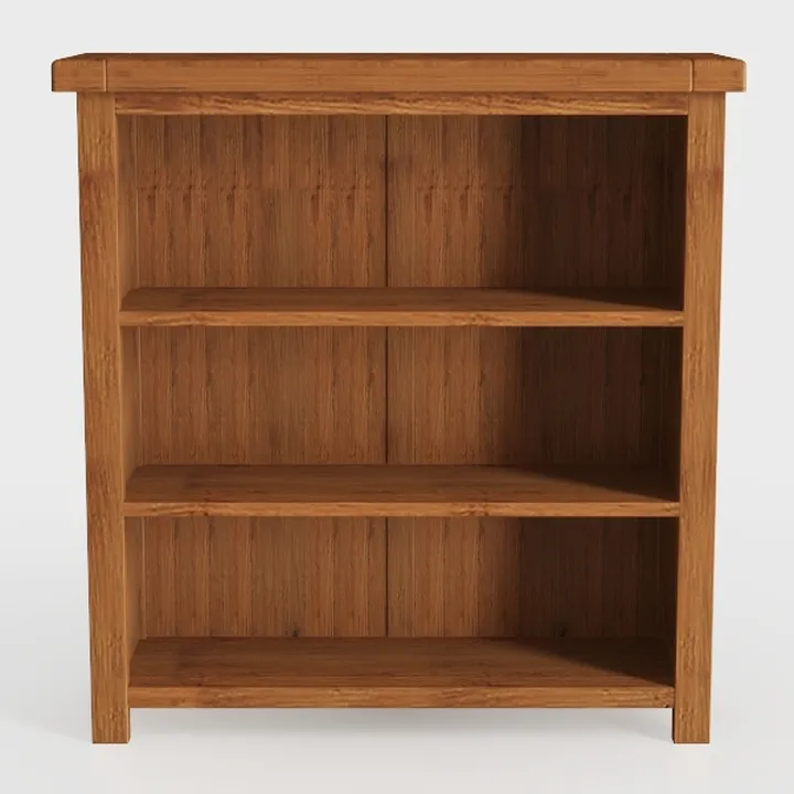 48 in. Oak Open Bookcase with Arched Base, Medium
