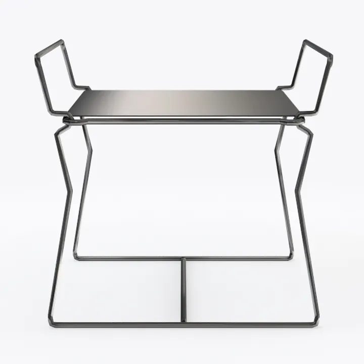Minimalist Metal Side Table Modern Geometric Frame 3D Model