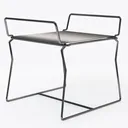 Minimalist Metal Side Table Modern Geometric Frame 3D Model Right 45 Degree View