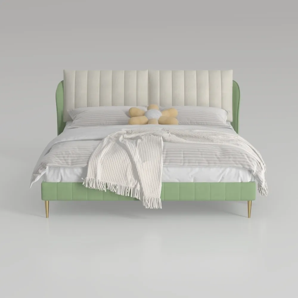 Copri Testata Letto Matrimoniale/Singolo Fodera Per Testiera Letto In Morbido Velluto Elasticizzato Copertura Per Testiera Letto Elastica Protezione Antipolvere Cover ( Color : Green , Size : 180(170c