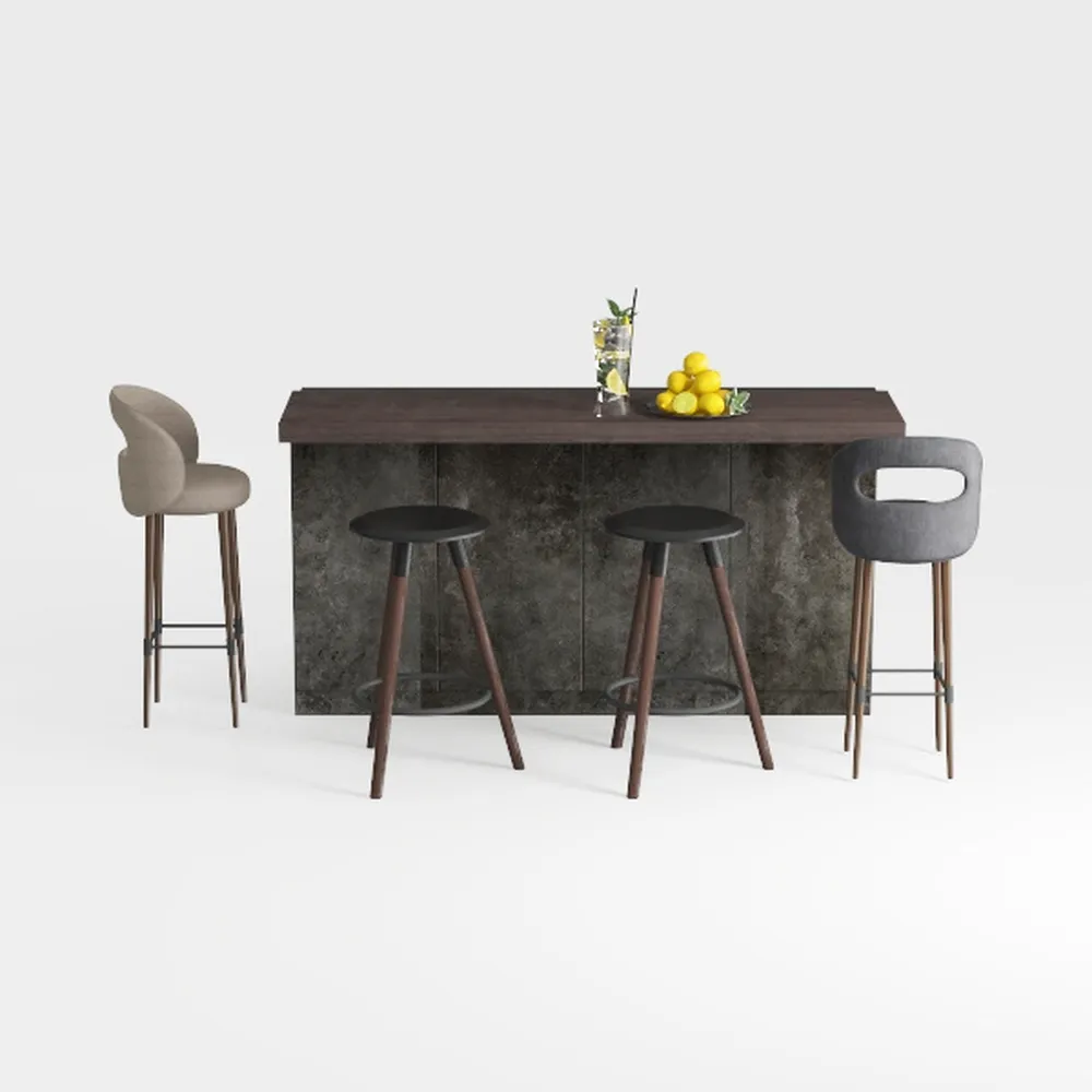 Generico Elegante Set di Tavolo e sedie da Bar - Robusto Mobile da Pranzo con Struttura in Metallo per Cucina, Soggiorno e Sala da Pranzo - Tavolo da Bar Compatto con sedie (47,5 x 20 x 41,5 Pollici)