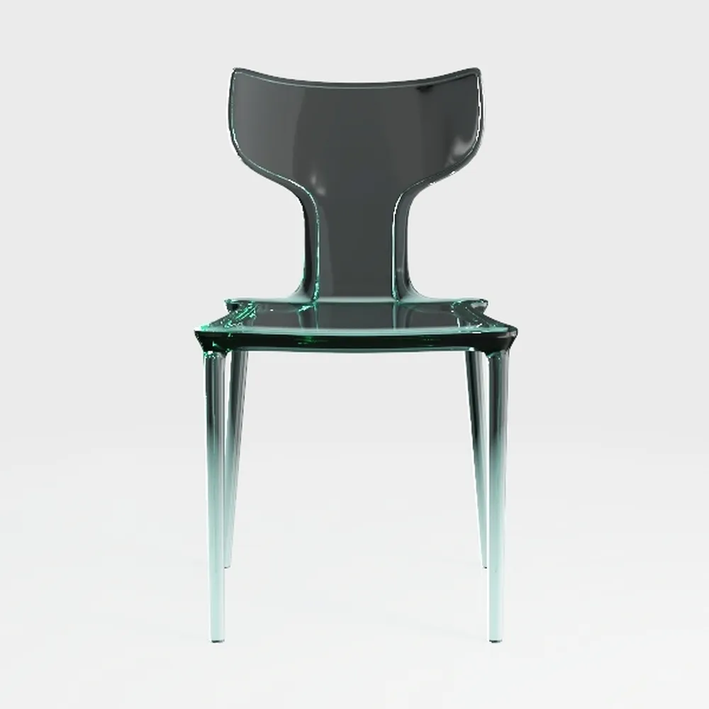 Transparent Black Side Chair Astor Water Ripple De