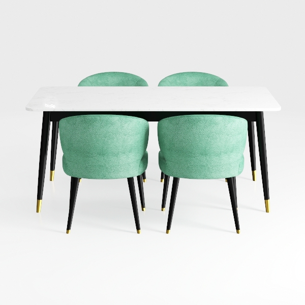 Upholstered Dining Chairs Set of 4, Modern Kitchen