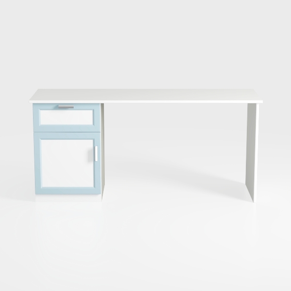 Lufeiya White Desk with 4 Drawers - 47 inch Gaming