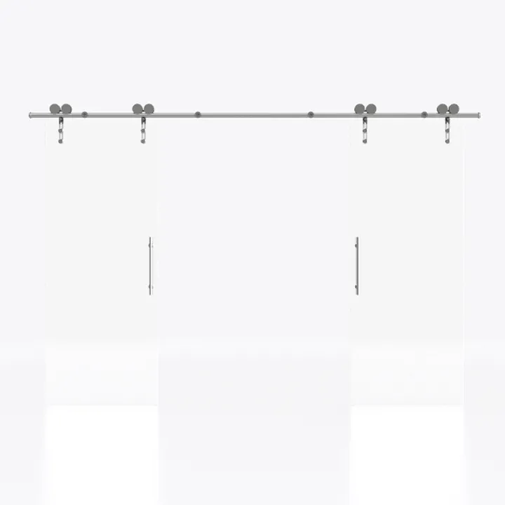 Double 18×84 Inch White Sliding Barn Door Slab and