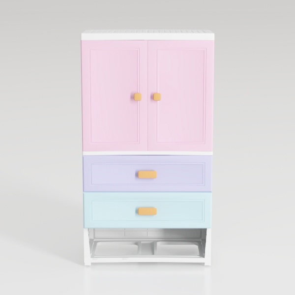 MIOCASA Metal Storage Cabinet with Wooden top and