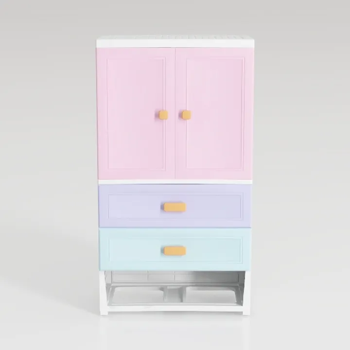 MIOCASA Metal Storage Cabinet with Wooden top and
