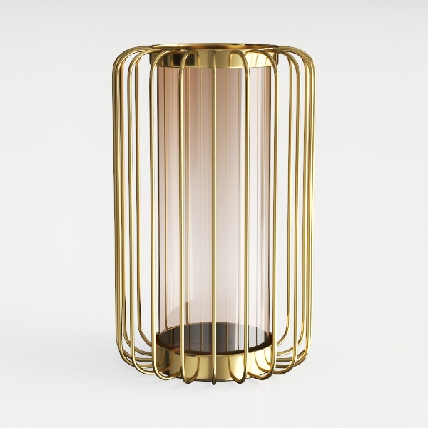 Family Decoration Flowerpot Iron Art Aesthetic Vase Rose Gold Hanging Tube Nordic Office Tabletop Flowerpot Tabletop Decoration