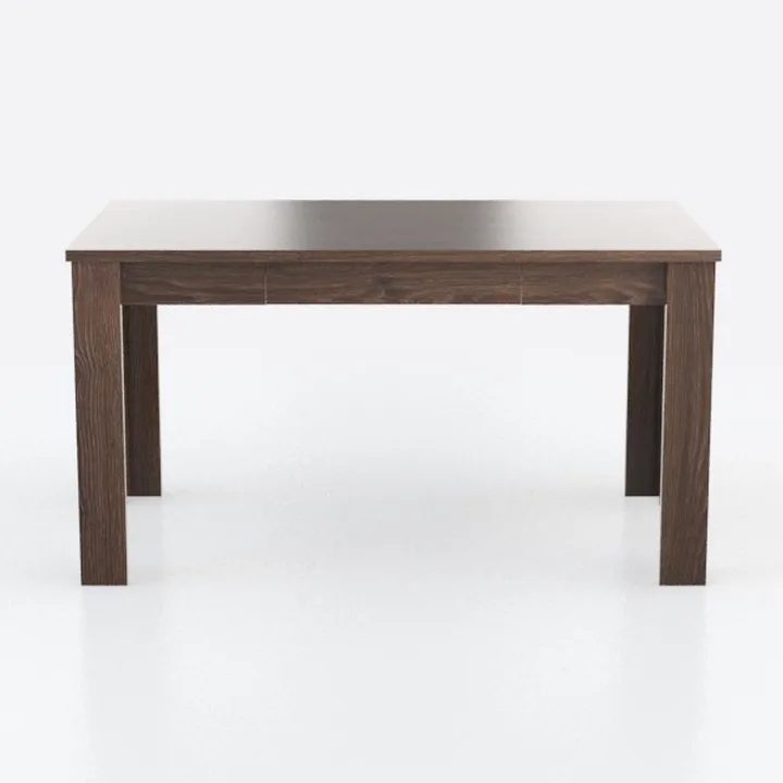 Minimalist Solid Walnut Wood Dining Table 3D Model