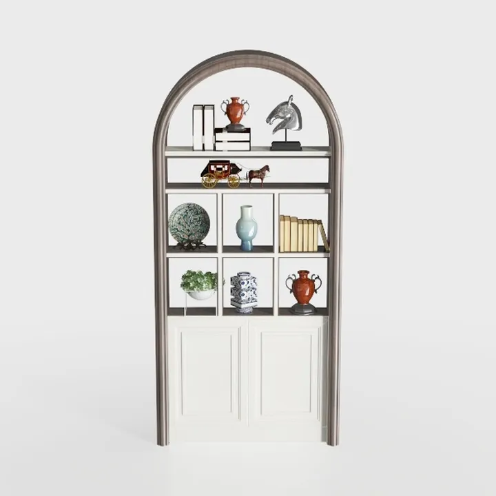 IDEALHOUSE Bookshelf 5 Tier Bookcase Arched