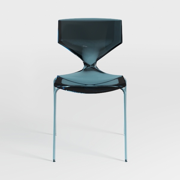 Transparent Black Side Chair Astor Water Ripple De