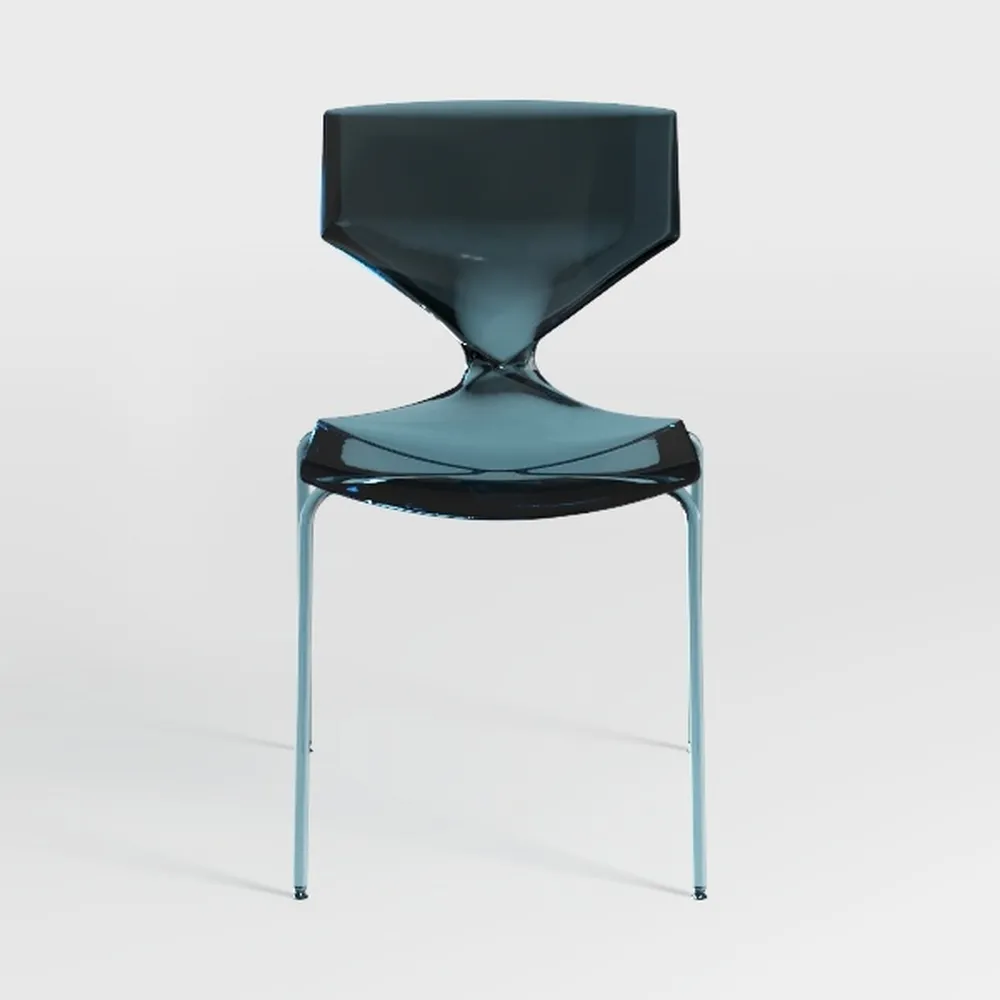 Transparent Black Side Chair Astor Water Ripple De