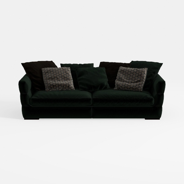 Cloud Loveseat Sofa with Ottoman, Chenille