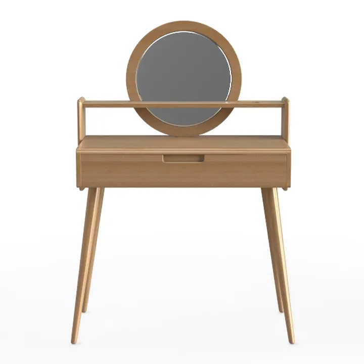 Natural Makeup Vanity Table with Adjustable Mirror