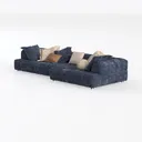 131'' Large Sectional Couches with Chaise Lounge  Left 45 Degree View