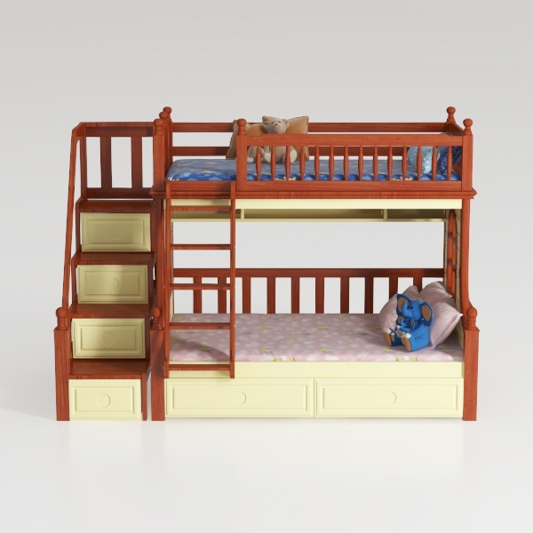 Merax Wood Bunk Bed with Drawers,Convertible Wood 