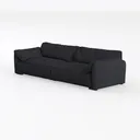 Minimalist Black Fabric Oversized Sofa 3D Model Left 45 Degree View
