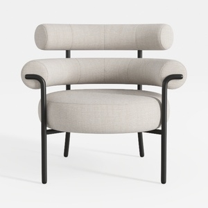 Minimalist Fabric Upholstered Modern Accent Armchair 3D Model