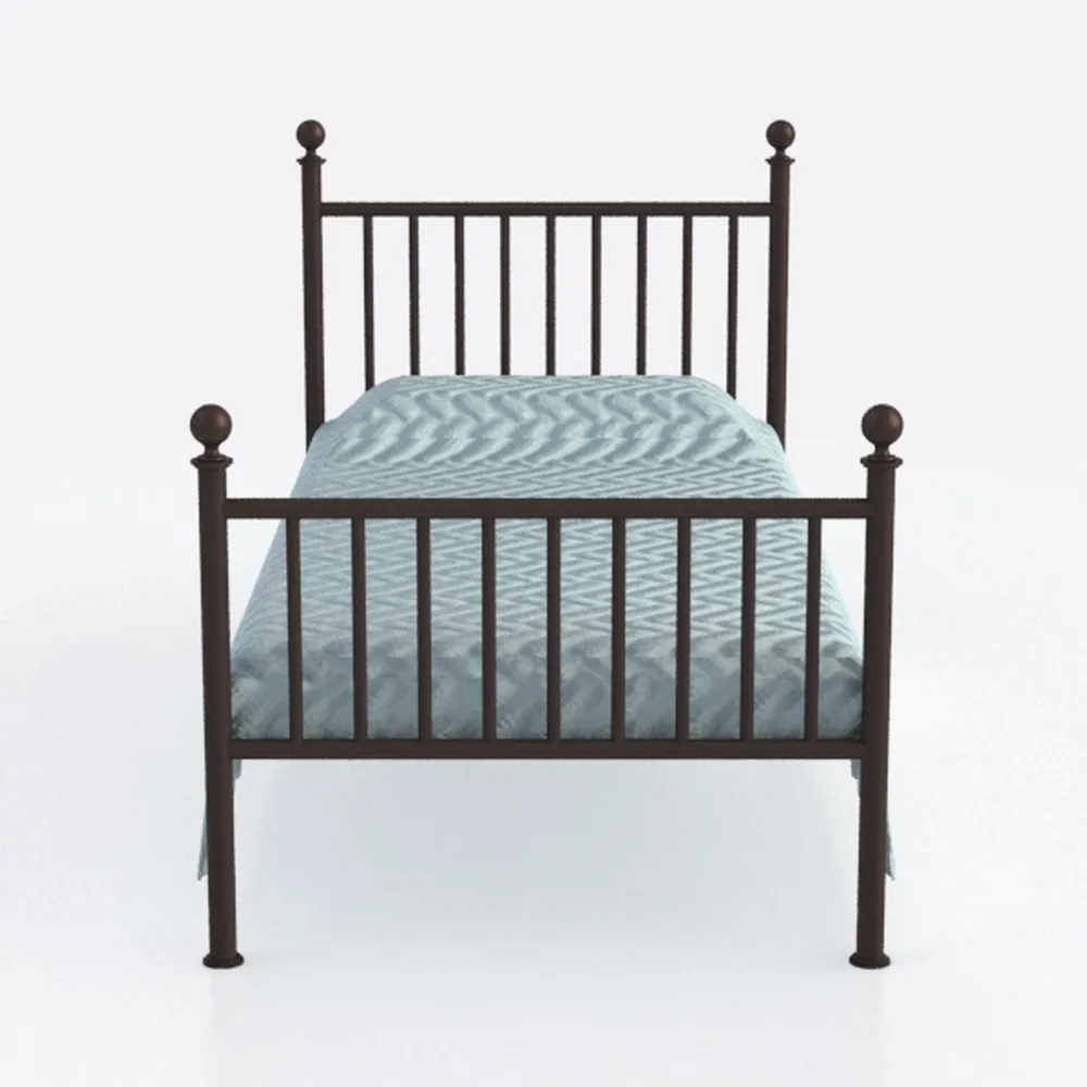 DHP Winston Metal Platform Bed with Rustic Design 