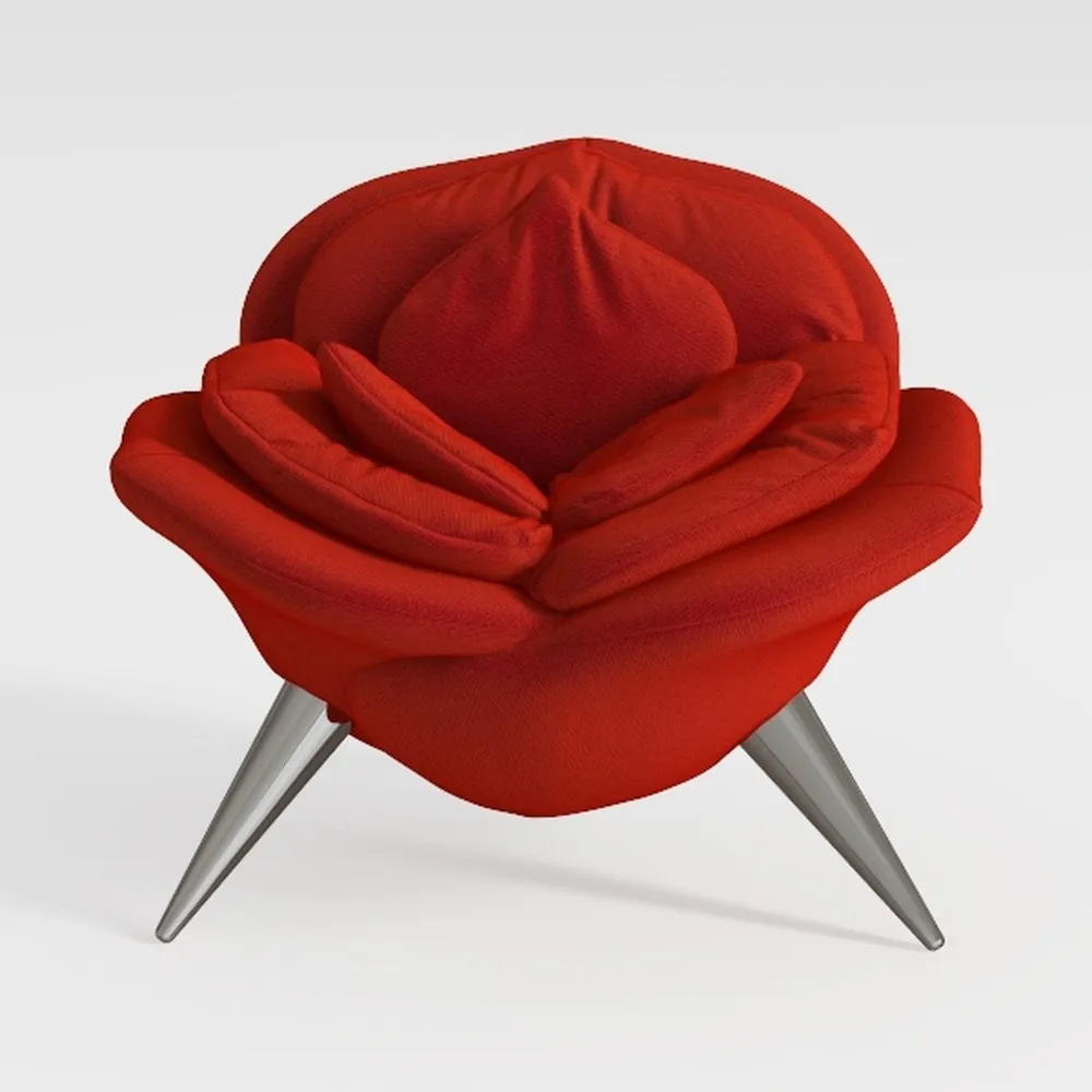 Lazy Chair Thick Padded, Accent Chair Velvet Uphol