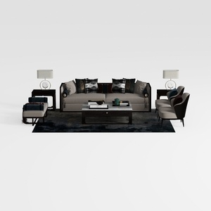 Power Recliner Set with LED Lights, Air Leather 
