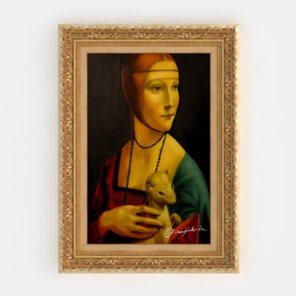 ASTRDECOR Gold Framed Canvas Wall Art Print