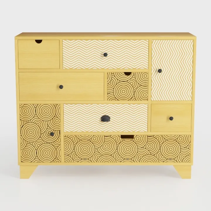 VOPEAK 9 Drawer Dresser for Bedroom, Boho Rattan