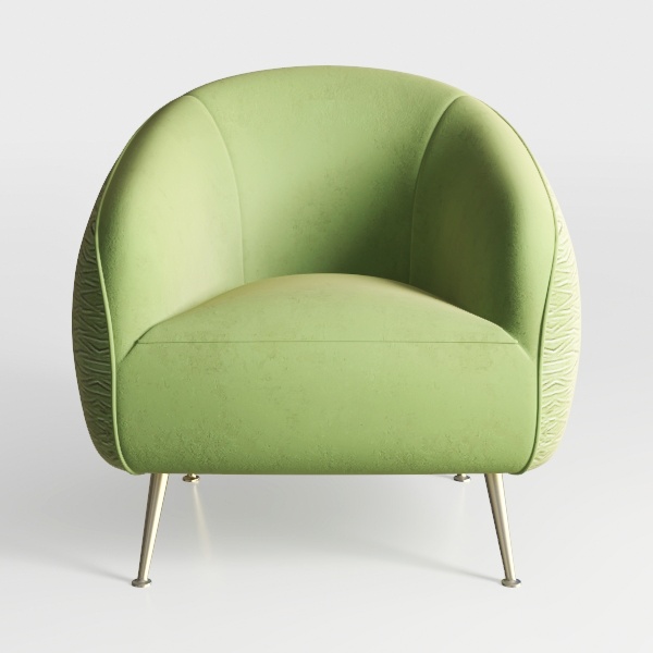 Zouron Comfy Accent Chair, Velvet Single Sofa