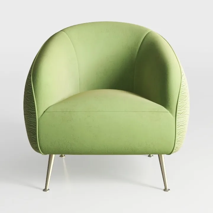 Zouron Comfy Accent Chair, Velvet Single Sofa