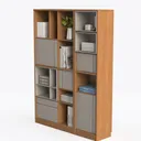 bookshelf_GRAY_36 Left 45 Degree View