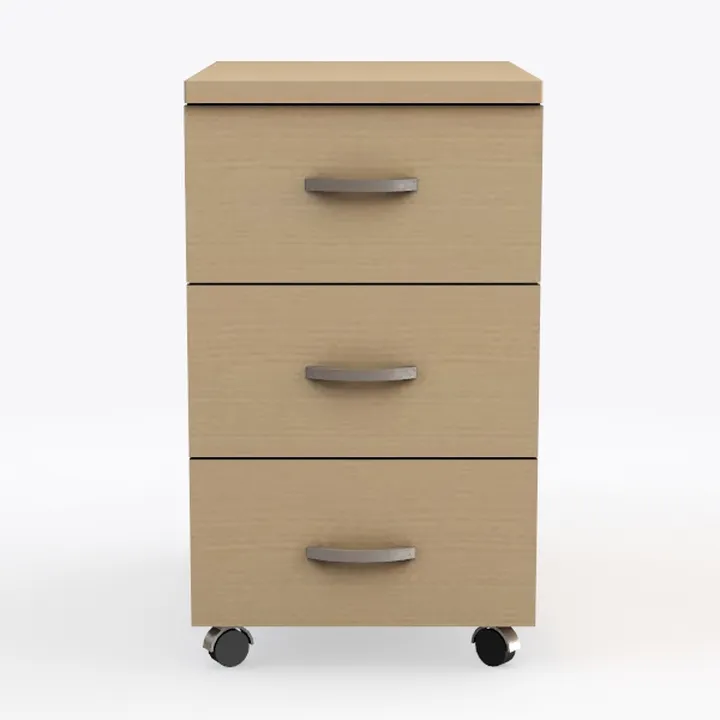 Oak Desk Rolling Drawers