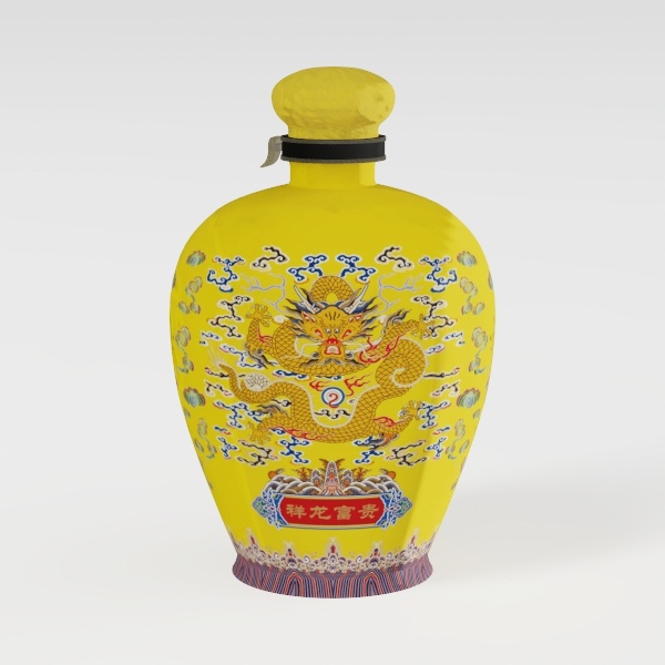 Jingdezhen Ceramics Yellow Peacock Flower Vase New Chinese Home Desktop Arrangement Living Room Decoration Arrangement