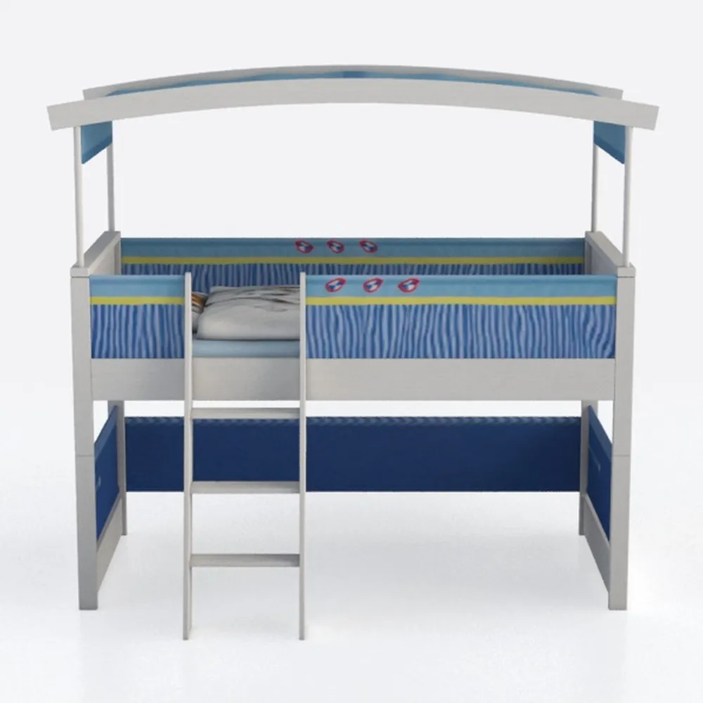 Acme Farah Twin Over Full Wooden Bunk Bed with Lad