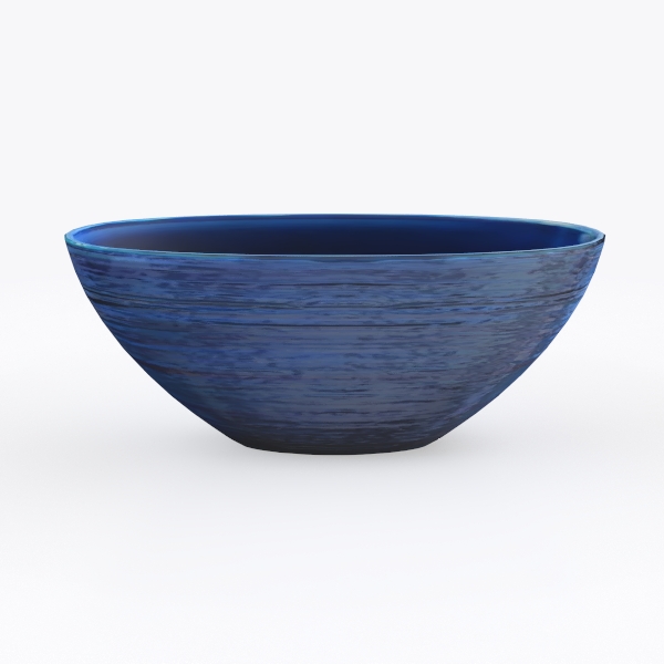 Indigo Ridged Bowl