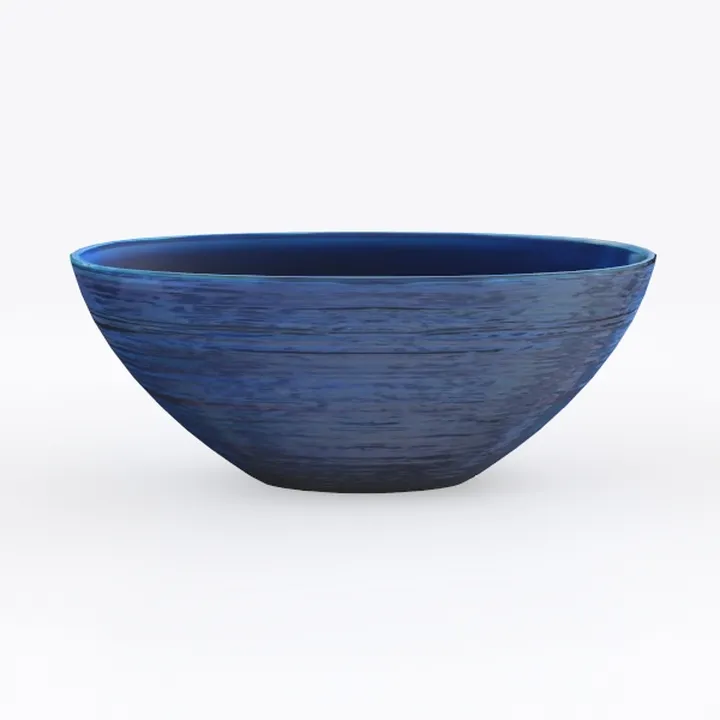 Indigo Ridged Bowl